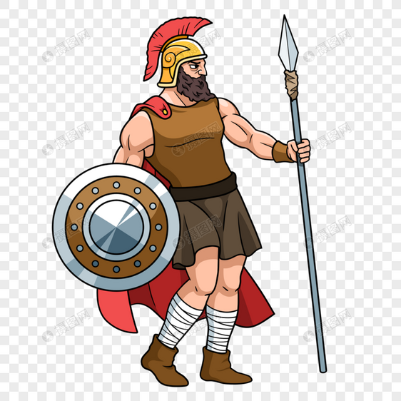 古罗马武士竞技卡通图片