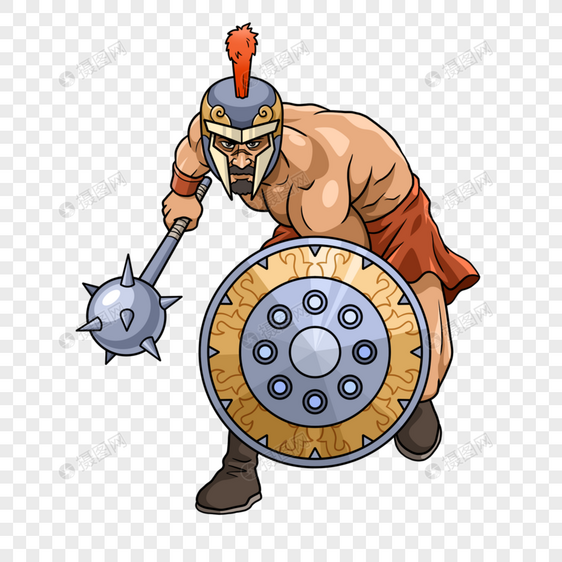 古罗马战锤斗士卡通图片