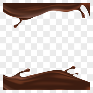 巧克力酱边框棕色高清图片