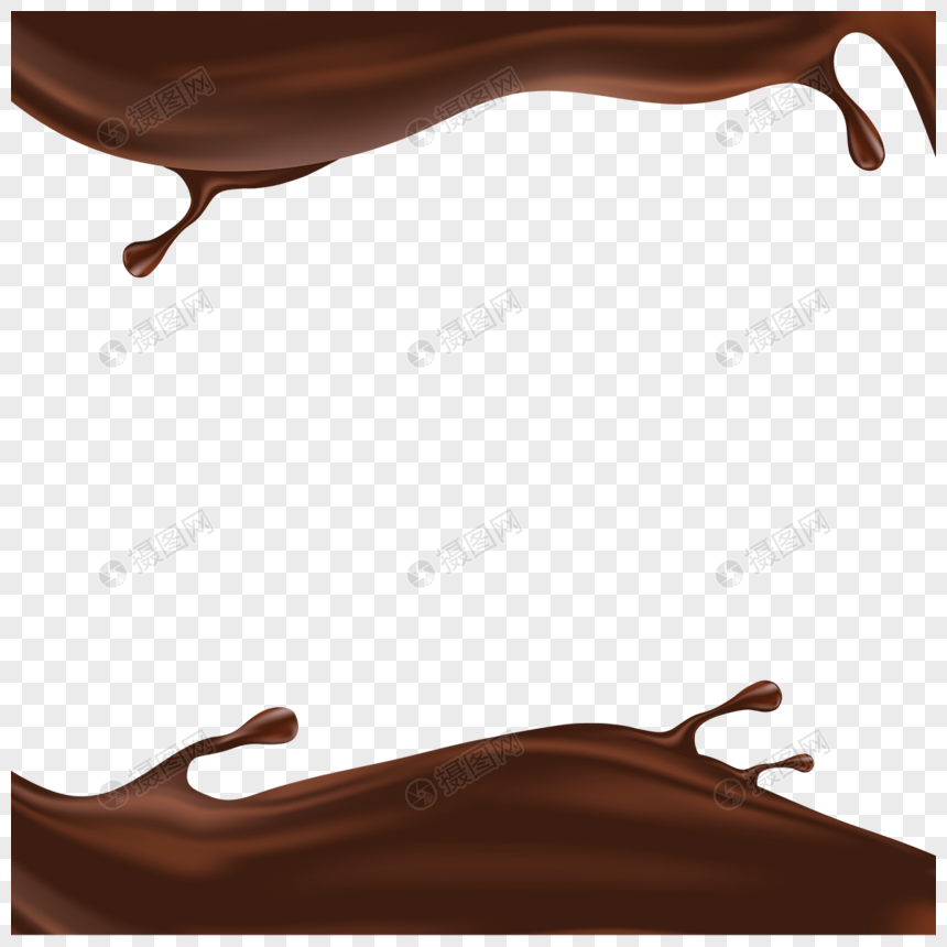 巧克力酱边框棕色图片
