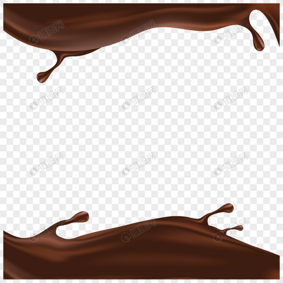 巧克力酱边框棕色图片