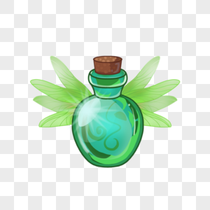香水瓶绿色魔法图片