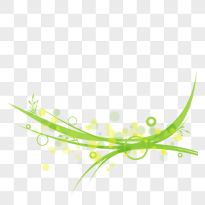 树枝绿色的曲线线条边框图片