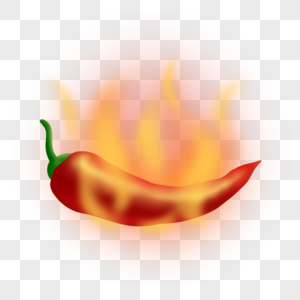 火焰燃烧红色辣椒写实风格图片