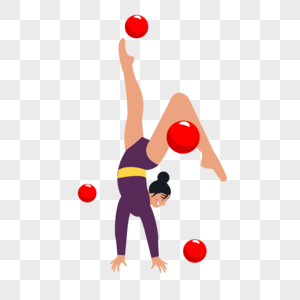 体操运动人物体操球图片