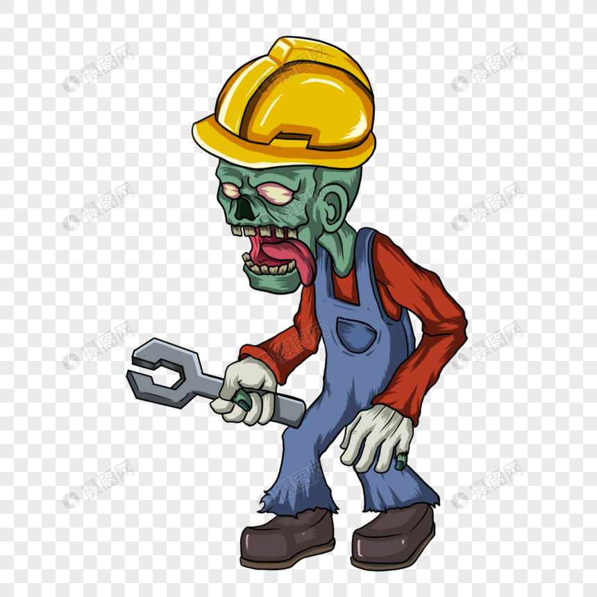 僵尸卡通机械工服装元素素材下载正版素材402081666摄图网