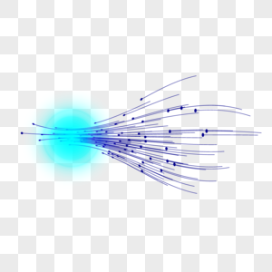 三维光纤抽象光效蓝色线条图片