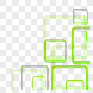 商务科技绿色方块抽象边框图片