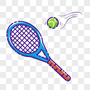 网球卡通可爱运动贴纸图片