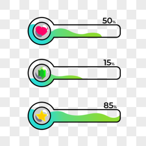进度条游戏ui图标液体型图片