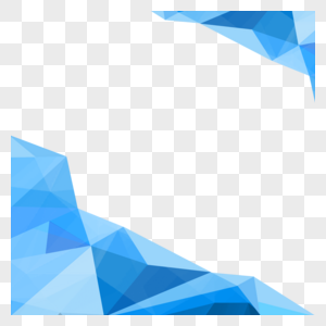 几何蓝色抽象商务立体边框图片