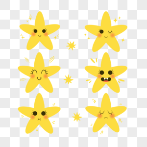五角星可爱表情组图图片