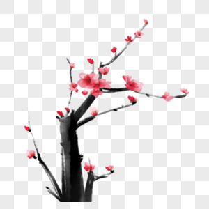 梅花树枝风格图片
