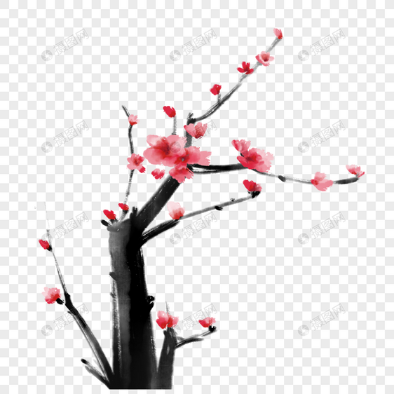 梅花树枝风格图片