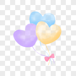 三个水彩庆祝气球图片