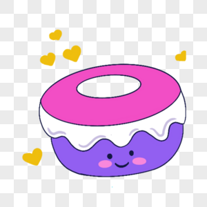 蓝紫色系生日组合美味夹心甜甜圈图片