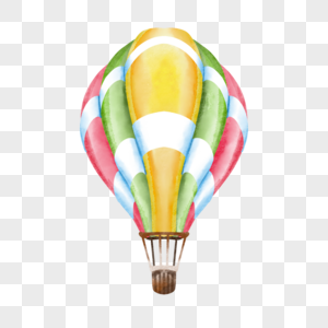 在空中飞行的热空气气球高清图片