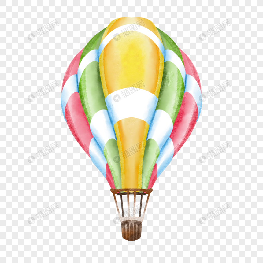 在空中飞行的热空气气球图片