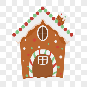 彩色糖果门框圣诞姜饼屋高清图片