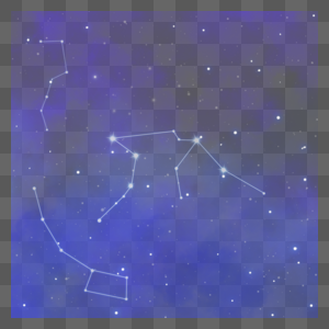星座连接星空图片