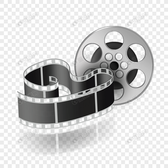 复古圆形年代放映机质感电影胶卷胶片图片