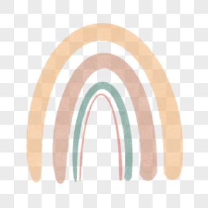 创意涂鸦水彩波西米亚风格彩虹图片