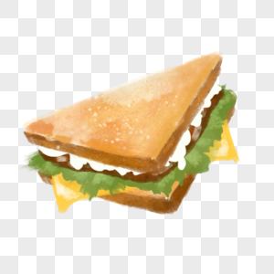 三明治水彩奶酪三明治图片