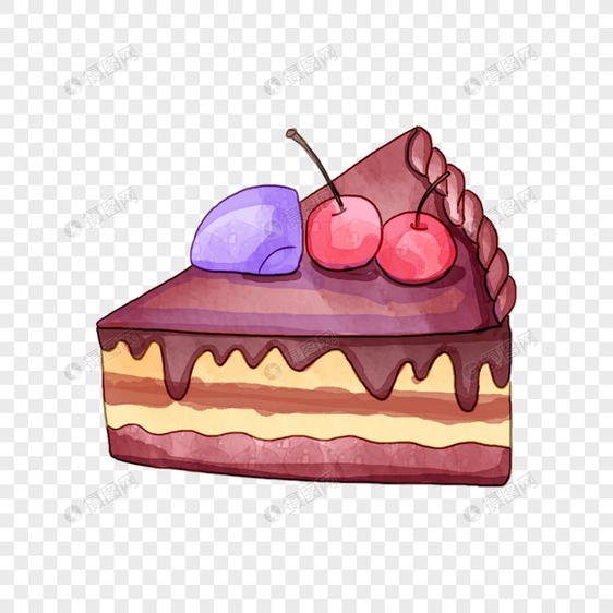 巧克力樱桃蛋糕图片