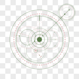 粉色绿色机械制图图片