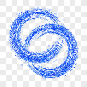 蓝色圆形闪光光效抽象笔刷图片