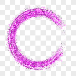 紫色圆形闪光光效抽象笔刷高清图片