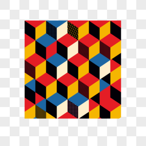 抽象几何方块立体图片