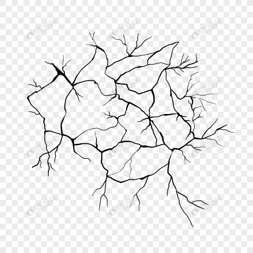 写实地面黑色裂缝