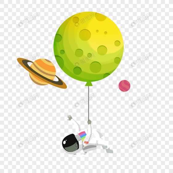 创意气球宇航员宇宙图片