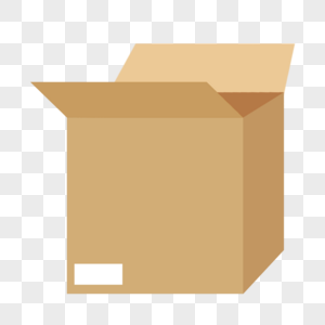 棕色快递箱纸箱纸盒空纸箱高清图片