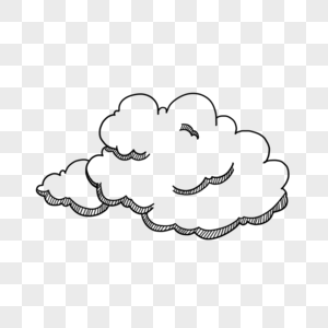 手绘雕刻风格云朵天气图片