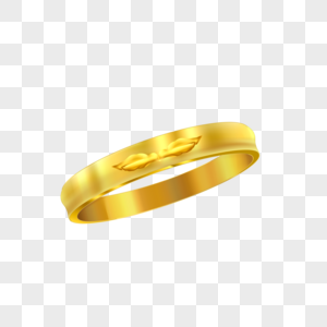 纯金材质婚礼戒指图片