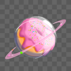 粉色甜甜圈食物星球图片