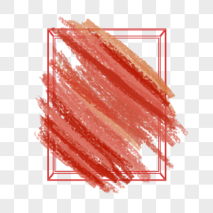 红色画笔涂鸦抽象边框图片