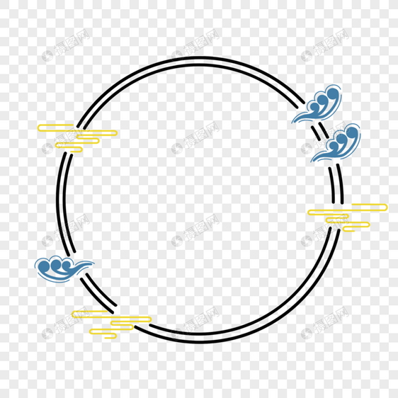 圆形卡通文本框图片