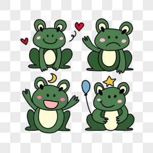 可爱卡通青蛙动物表情包图片