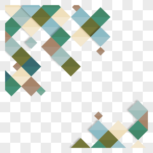 淡雅彩色正方形方格商务抽象几何边框图片