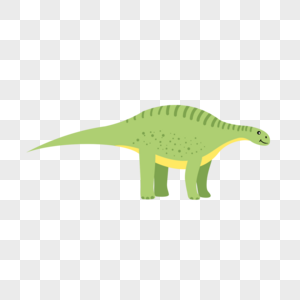 绿色长尾巴食草恐龙图片