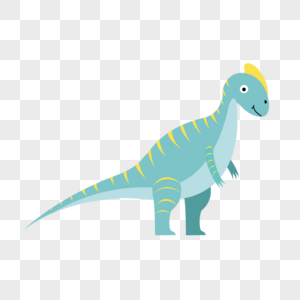 双脚直立蓝色长尾恐龙图片