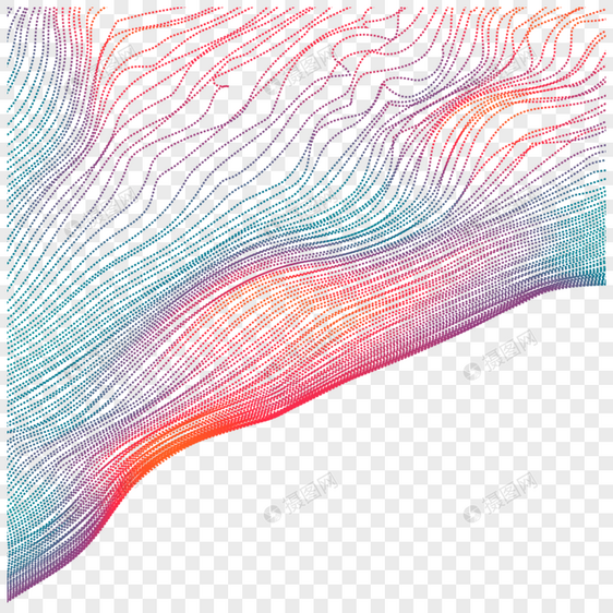 抽象撞色几何网状彩色线条图片