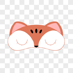 橘红色小狐狸可爱动物睡眠眼罩图片
