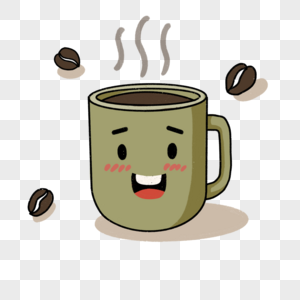 卡通可爱咖啡形象食物咖啡杯拿铁图片