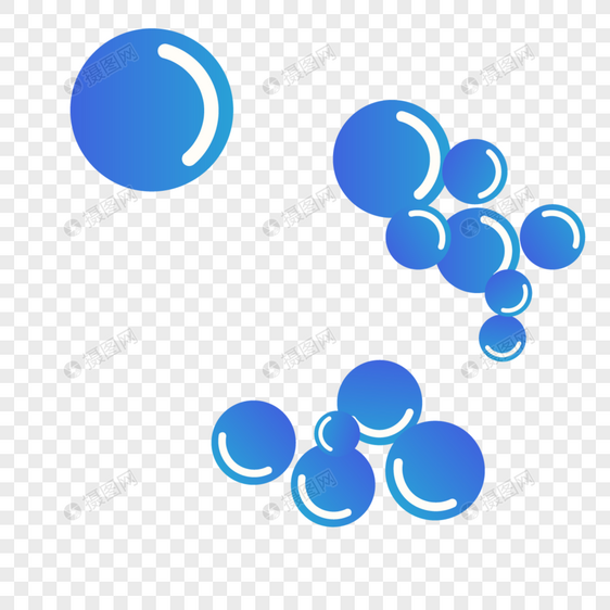 蓝色气泡泡泡图片