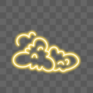 霓虹宇宙飞船黄色云朵图片