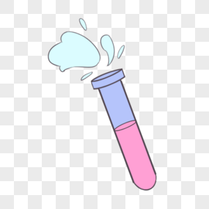 科学教育元素粉色溶液试管图片